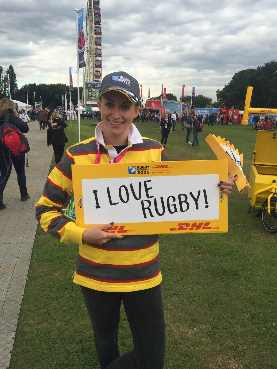 DHL Clap Banner at the Rugby World Cup
